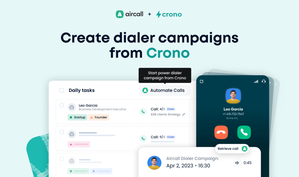 aircall and crono integration