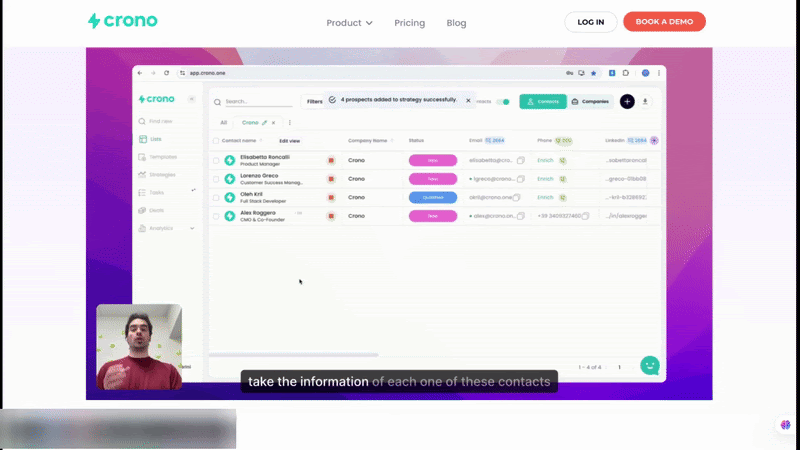 crono dashboard talk