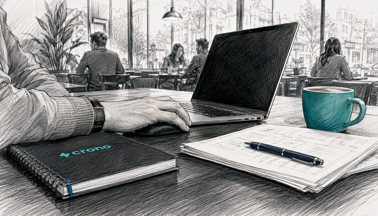 Sleek workstation with sales workflow tools