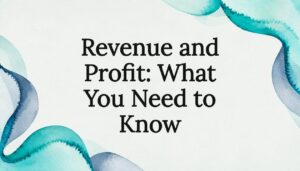 Decorative title card illustration for revenue and profit article