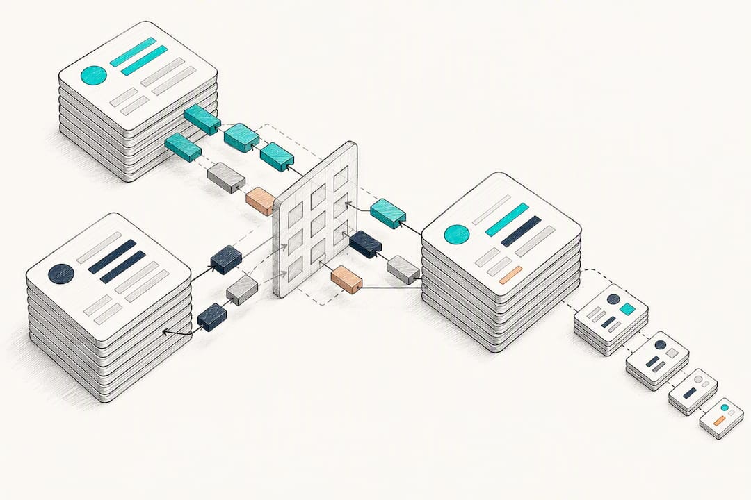 Abstract CRM record merge audit trail