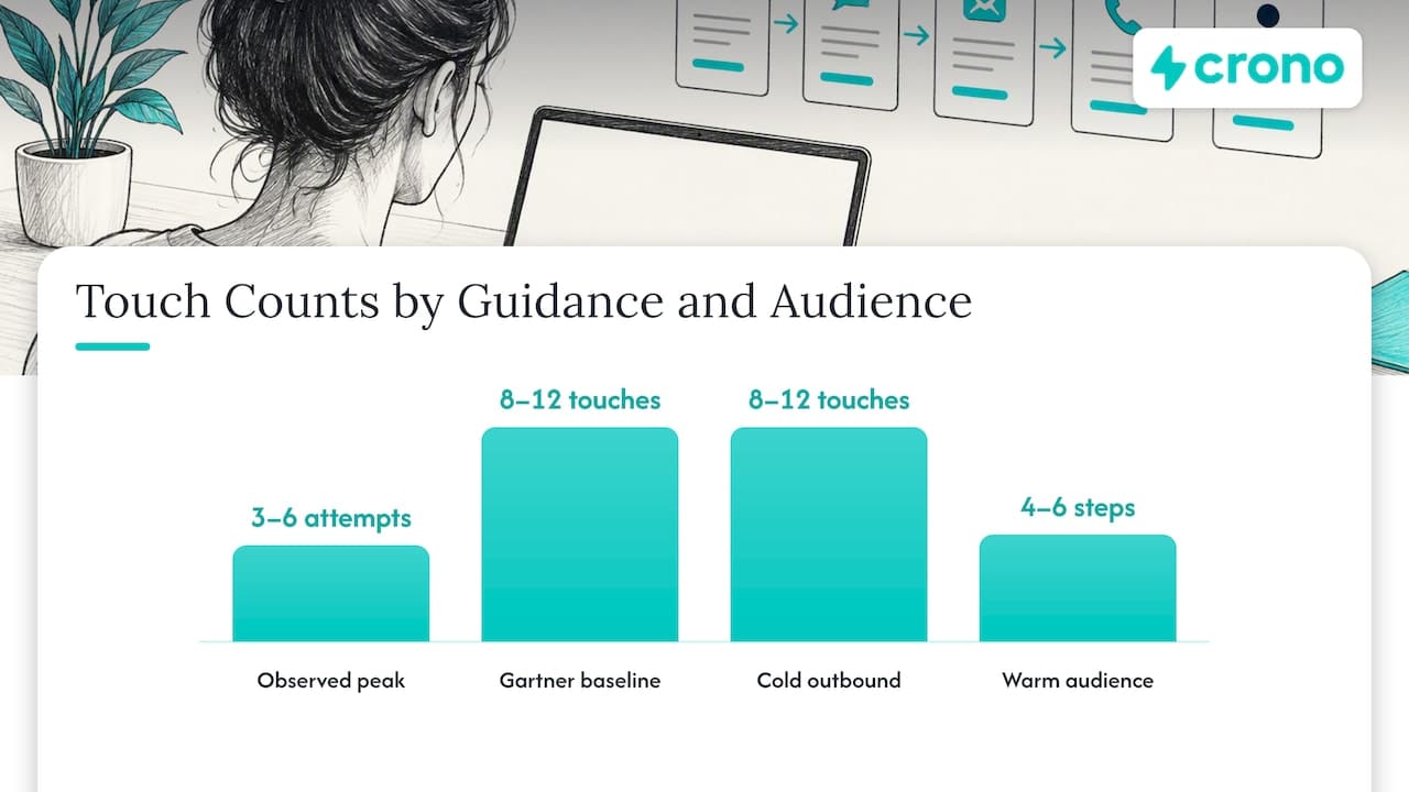 Touch counts, spacing, and personalization rules that work — overview diagram