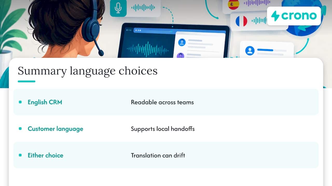How do you handle multi-language call summarization? — overview diagram
